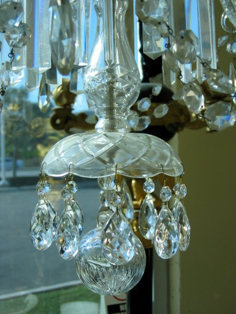 Large Vintage European Style Crystal Chandelier