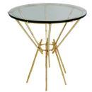 Maison Bagues Style Faux Bamboo Brass Gueridon Table