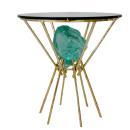 Maison Bagues Style Faux Bamboo Brass Gueridon Table