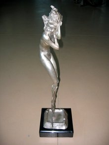 Antique Silver Bronze Figurine