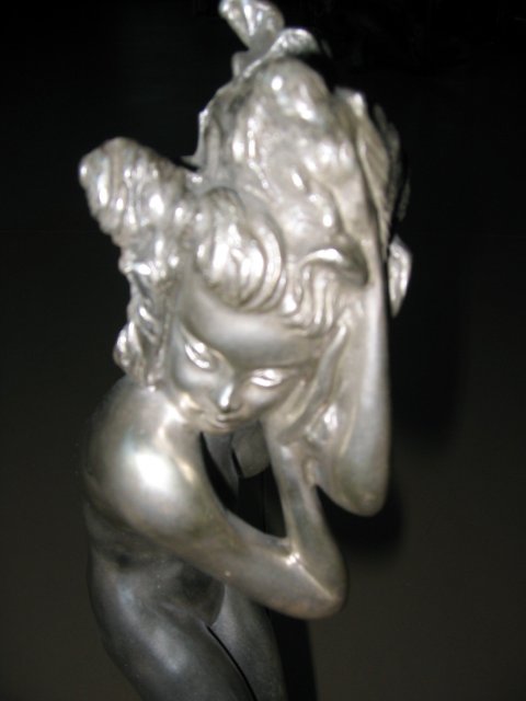 Antique Silver Bronze Figurine