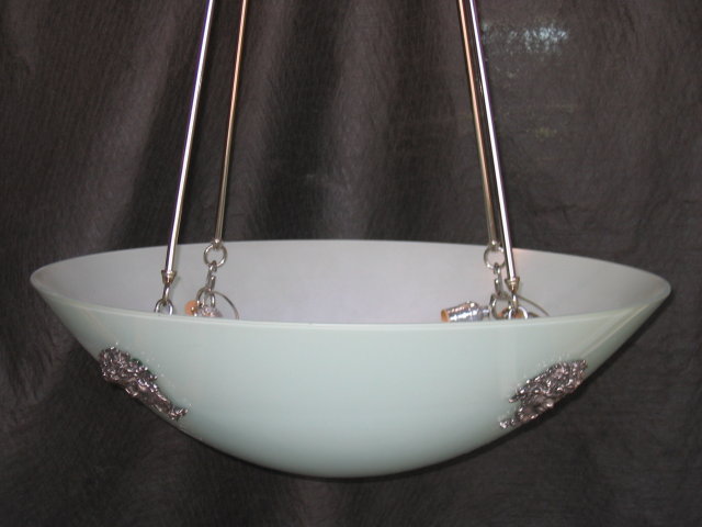 Lg Glass Bowl Chandelier