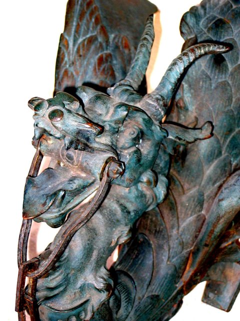 Antique Dragon Wall Sconces Bronze