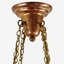 Four-Shade Art Deco Clamshell Chandelier with Cast Brass Frame