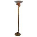 Art Deco Edgar Brandt Style Bronze Snake Floor Lamp