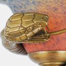 Art Deco Edgar Brandt Style Bronze Snake Floor Lamp