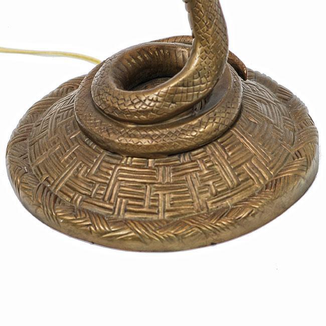 Art Deco Edgar Brandt Style Bronze Snake Floor Lamp