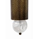 Modern Hammered Copper & Brass Sconce with Rock Crystal Ball