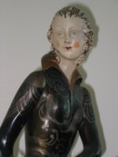 Girl W/Bird Spelter/Marble