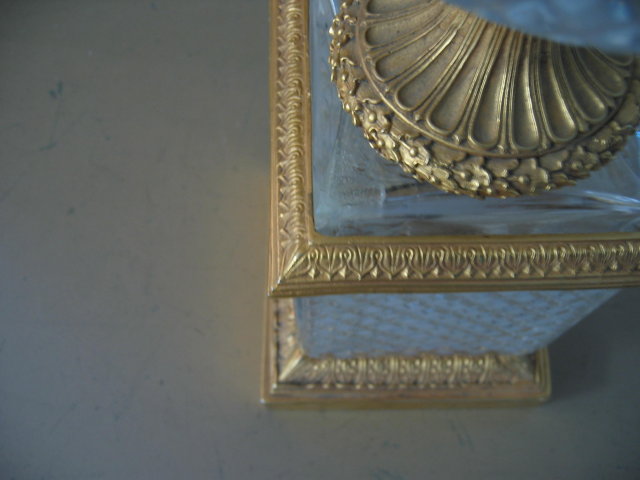Dore Bronze & Crystal Glass Urns