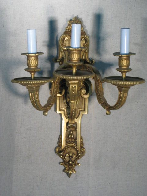 3 Arm Wall Sconce Dore Gold
