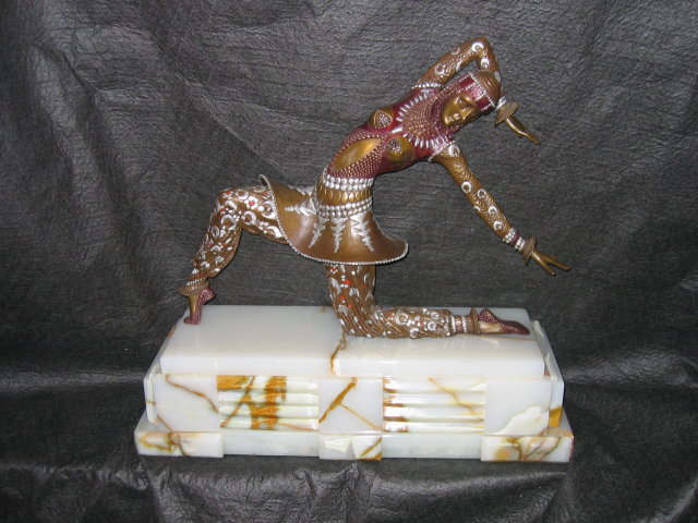 Art Deco Bronze Sculpture Karmorna by DH Chiparus