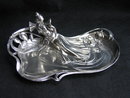 Art Nouveau Style Polished Pewter Dish