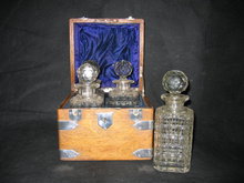 English Decanter lead Crystal Bottles