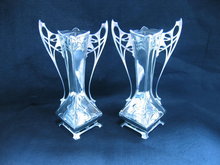 Art Nouveau Style Pewter Vases