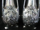 Art Nouveau Vases Silver Signed
