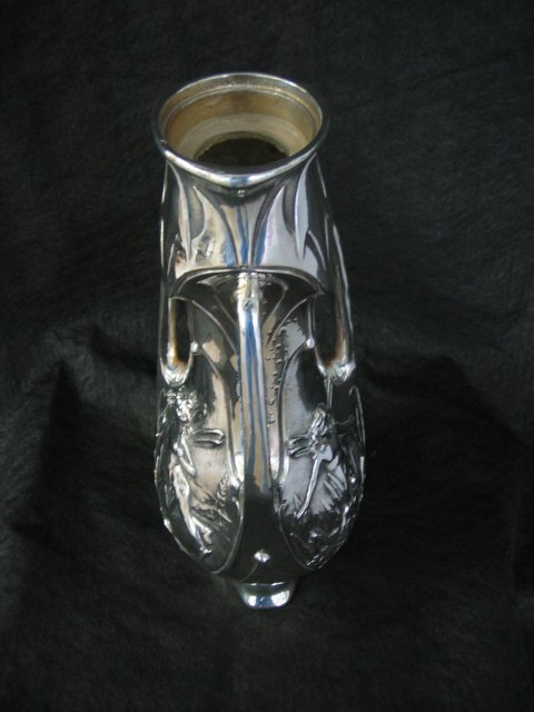 Art Nouveau Vases Silver Signed