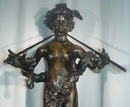 American Patinated Bronze Figure PAN OF ROHALLION by Fredrick MacMonnies