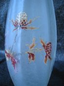 Galle Frosted Vase W/Thistle & Berry's