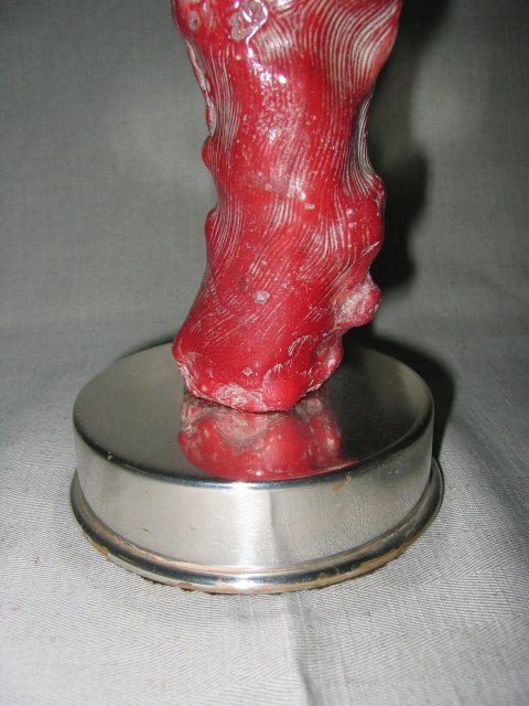 Single Arm Red Coral on Silver Box