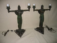 Egyptian Girl Candelabras