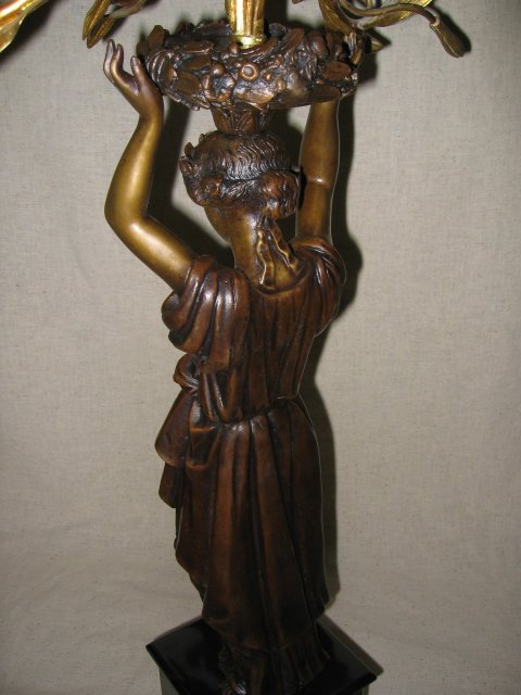 Dore Gold Lady Candelabras