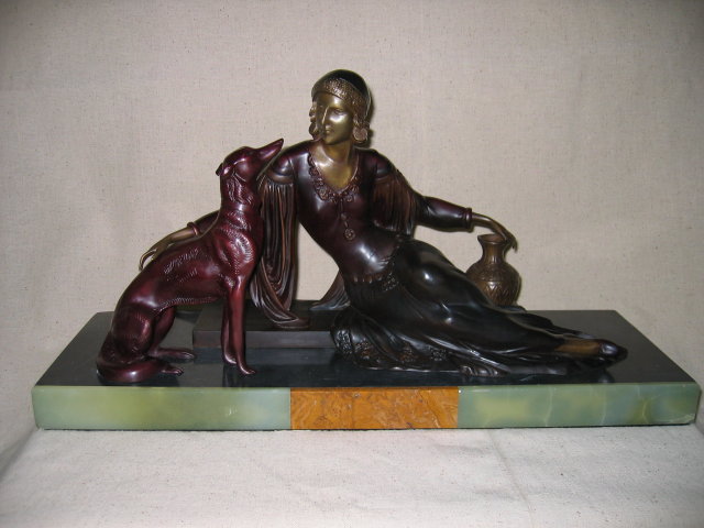 Art Deco Elegantly Seated Desdemona Bronze