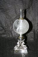 Dolphin Rock Crystal Stand Polished Nickel