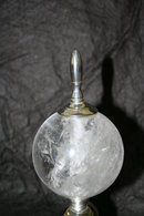 Dolphin Rock Crystal Stand Polished Nickel