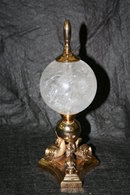 Dolphin Rock Crystal Stand 24k Gold