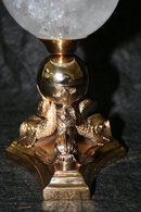 Dolphin Rock Crystal Stand 24k Gold