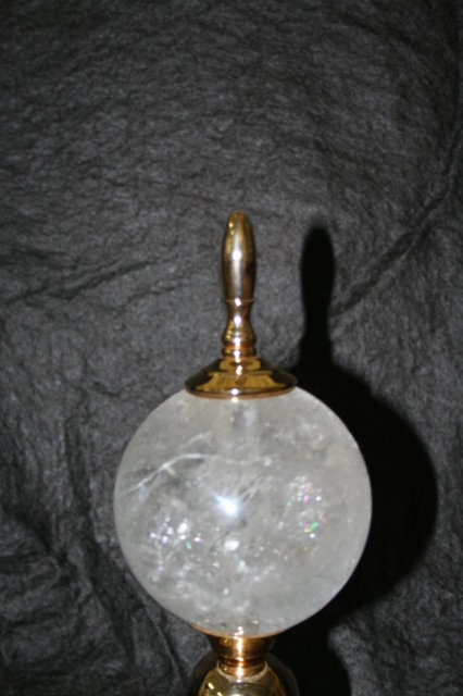 Dolphin Rock Crystal Stand 24k Gold