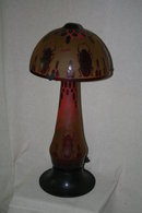 Egyptian Scrab Art Glass Table Lamp