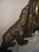 Art Deco Nordica Bronze with Polar Bears