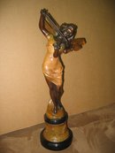 Pixy Girl Playing the Violyn Bronze