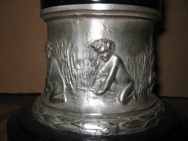 Moreau Bronze Sculpture - Pixy Girl Playing with Violin in Antique Silver