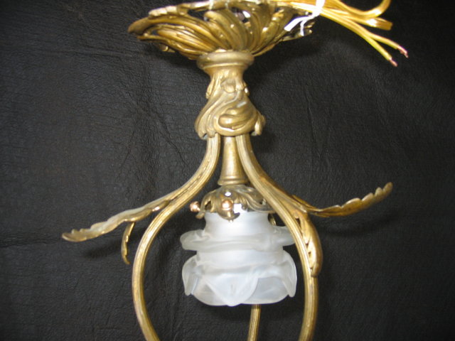Glass Rose Shade Chandelier