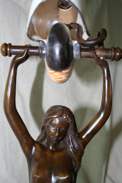 Bronze Nautilus Shell Mermaid Lamp