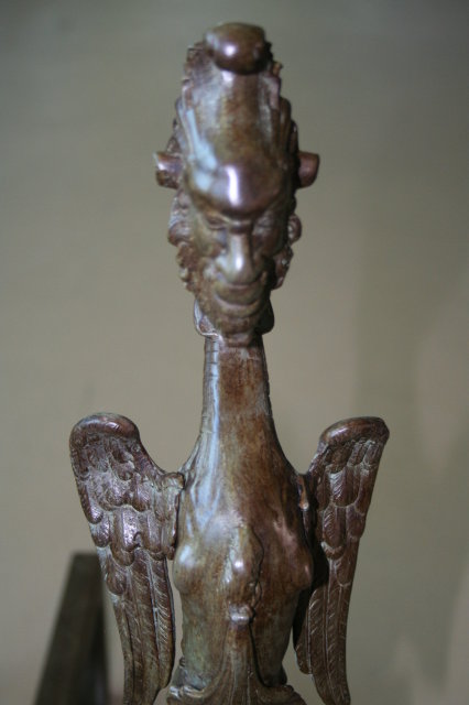 Fireplace Andirons Winged Gargoyle