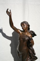 Original Bronze Figurine of an Art Nouveau Lady