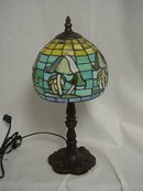 Bronze Tiffany Style Lamp/Mushroom Shade