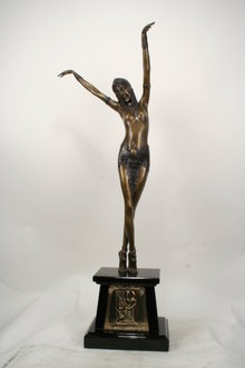 Art Deco D.H. Chiparus Bronze Sculpture Egyptian Dancer