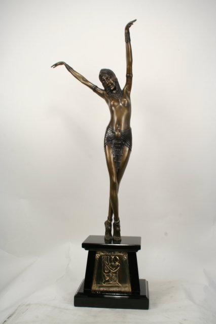 Art Deco D.H. Chiparus Bronze Sculpture Egyptian Dancer