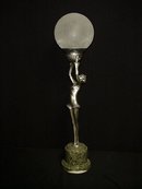 Art Deco Lamp/Ruffle Girl