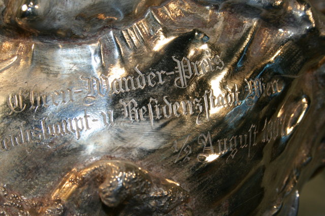 Silvered Pewter Figural Champane Bucket Early