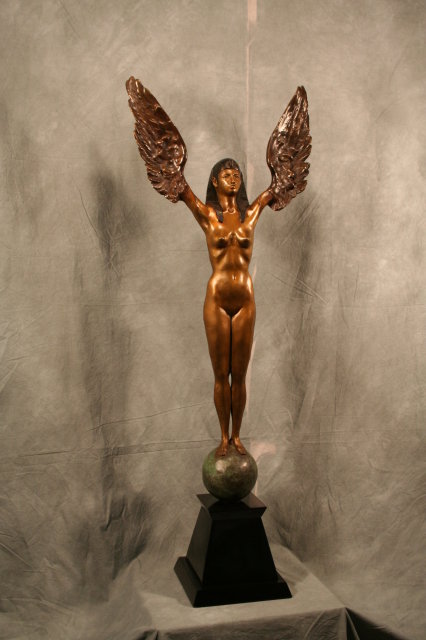 Art Deco Bronze Figurine in Egyptian Style