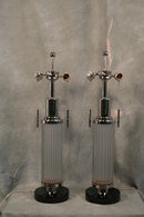 Art Deco Glass Rod Table Lamp