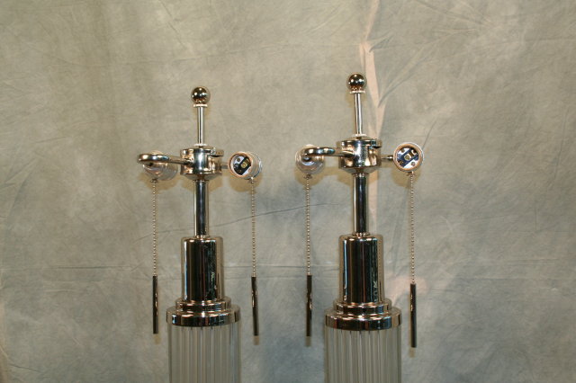 Art Deco Glass Rod Table Lamp