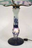 Galle Style Table Lamp Cut Glass Floral Pattern
