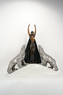Bronze Figurine Titled Nordica